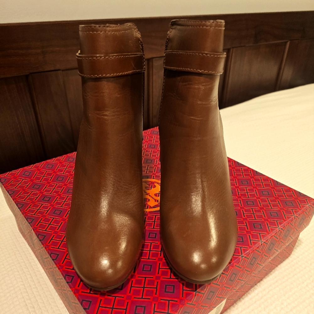 Tory Burch Brita Booties - Almond